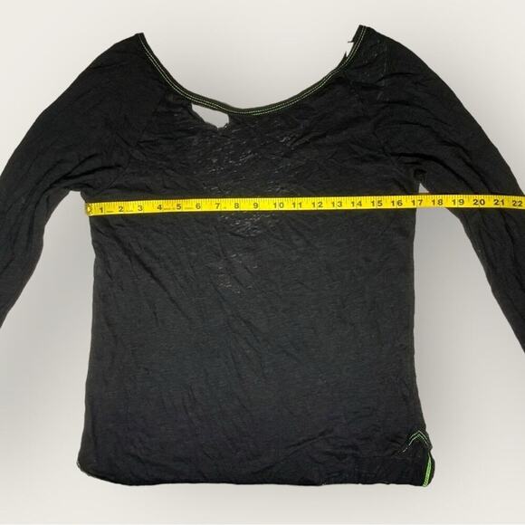 NWT | Chaser | Deconstructed Scoop Back Linen Jersey | Black | Medium - Picture 11 of 14